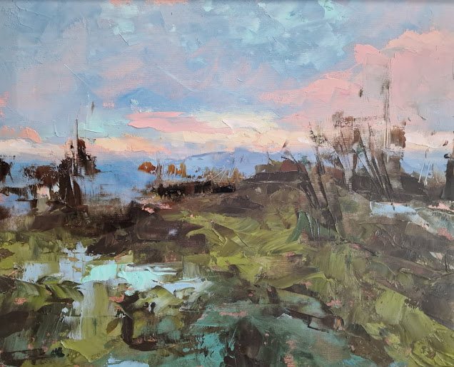 Landscape II, painting by Mirela Patras