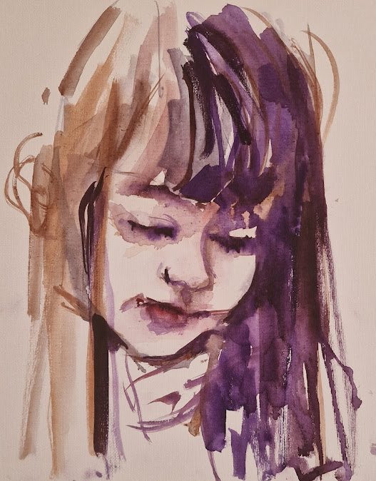 Child, painting by Mirela Patras