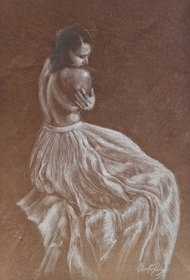 Delicate 1, painting by Mirela Patras