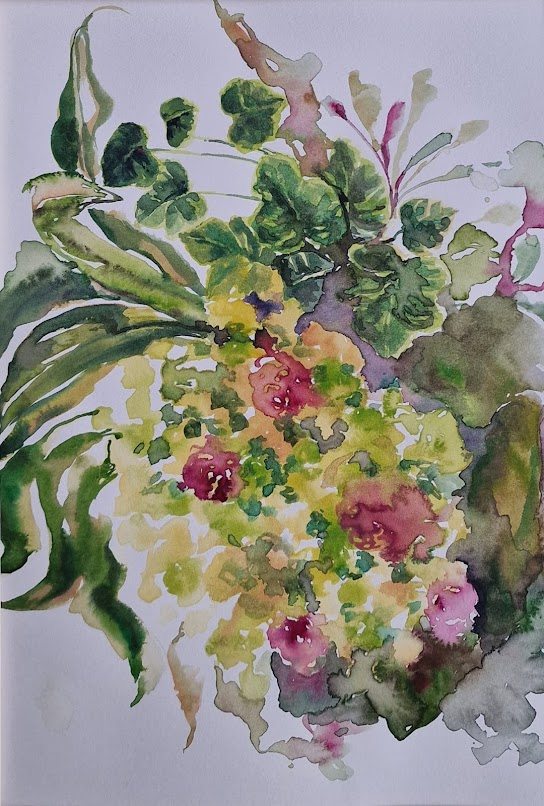 Identity petals 10, painting by Mirela Patras