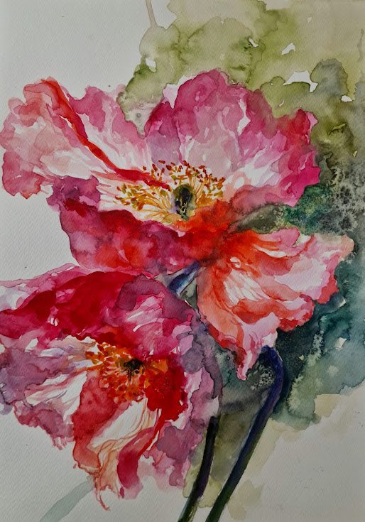 Identity petals 15, painting by Mirela Patras