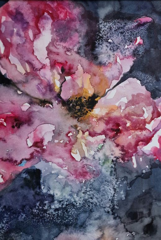 Identity petals 4, painting by Mirela Patras