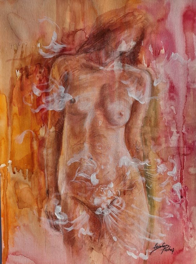 The nympha, painting by Mirela Patras
