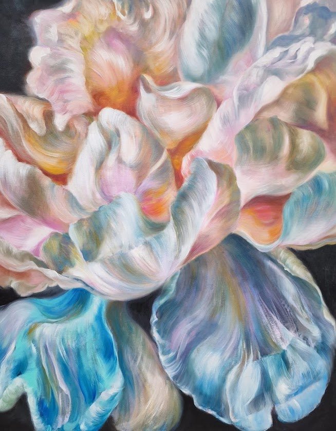 Angel smile, painting by Mirela Patras