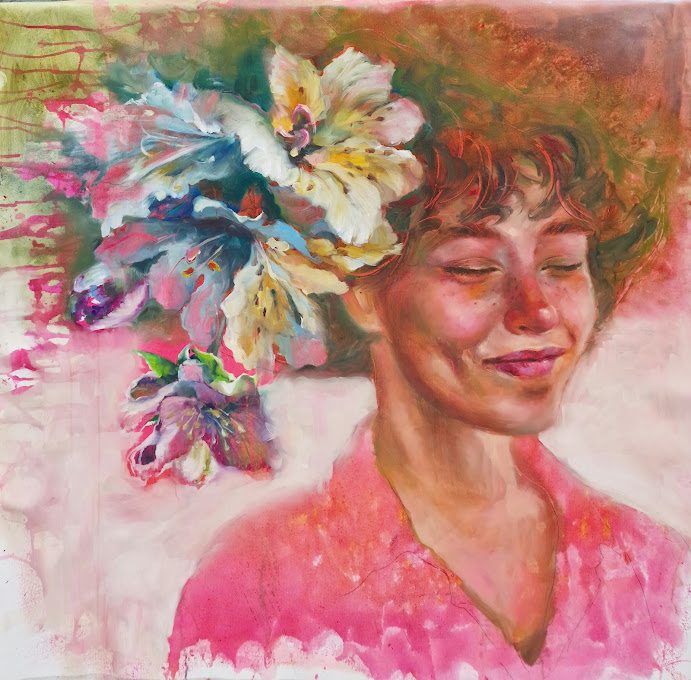 Timeless presence, painting by Mirela Patras