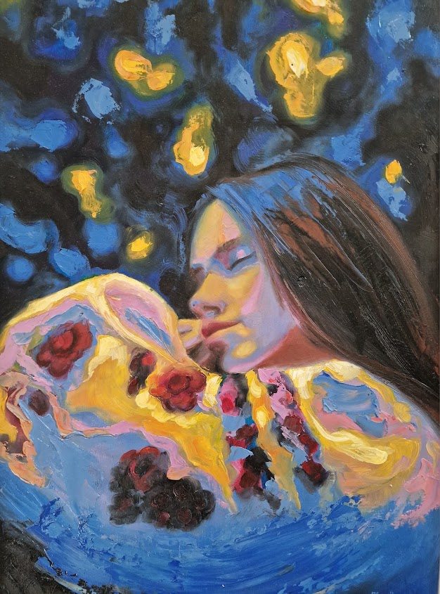 Blue dream, painting by Mirela Patras