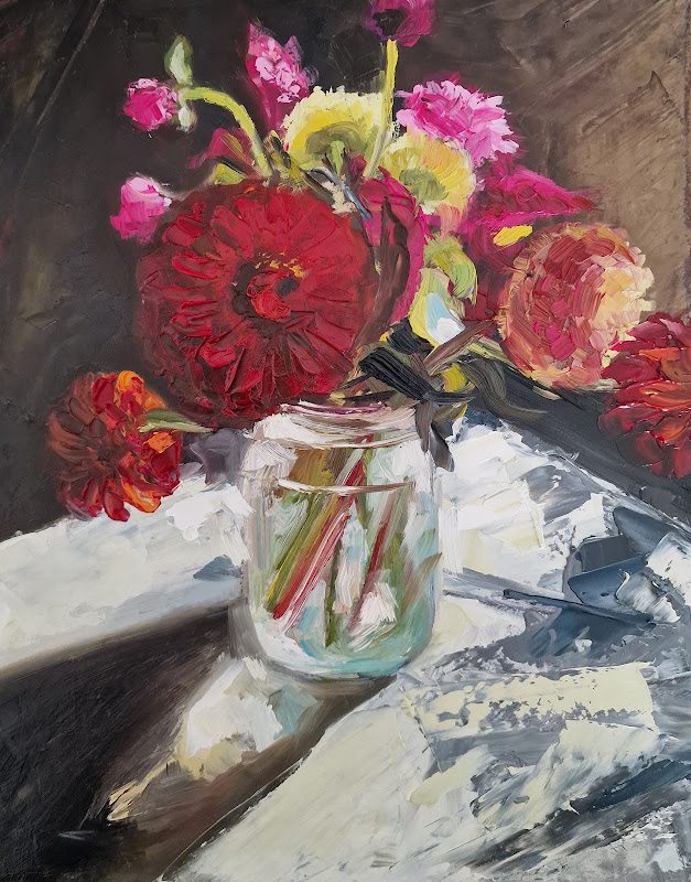 Lights and shadows 1, painting by Mirela Patras