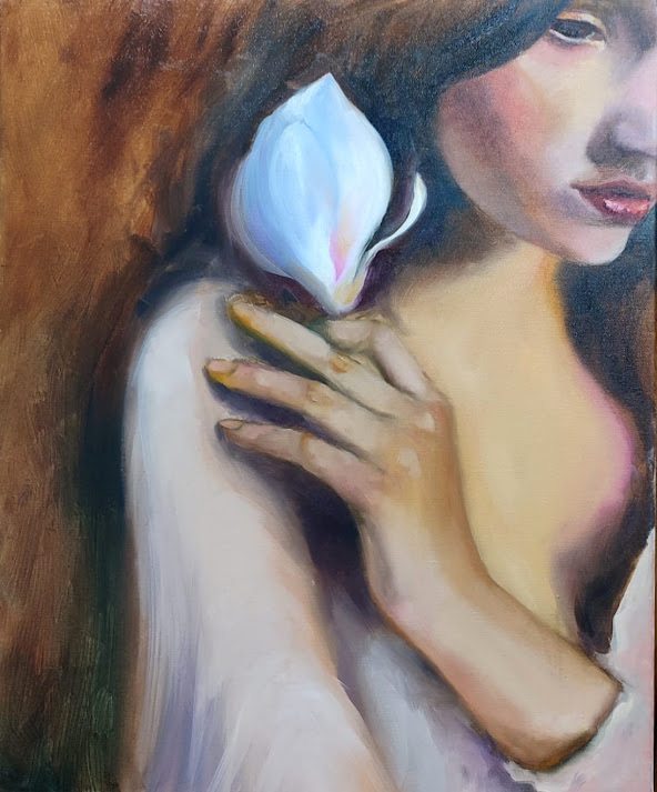 Magnolia, painting by Mirela Patras